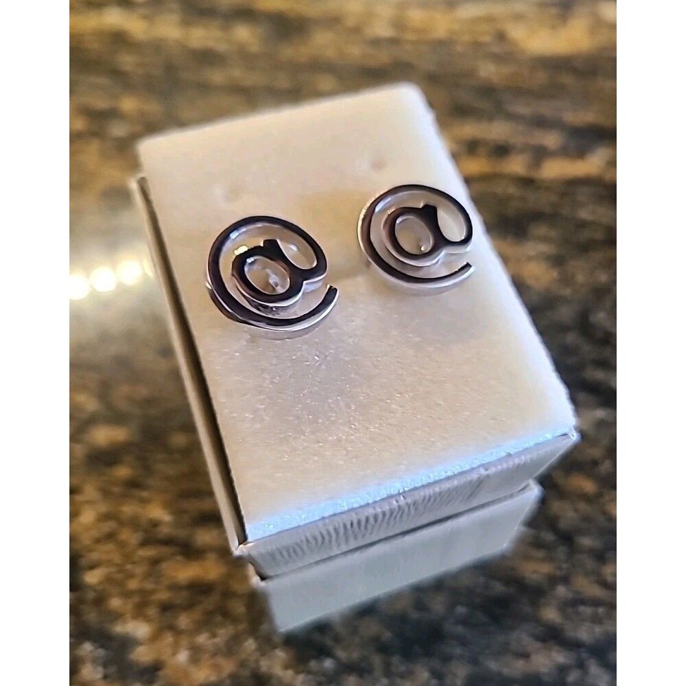 At Symbol Sign ( @ ) Cufflinks Men Birthday Father's Day Gift Cufflinks In Box